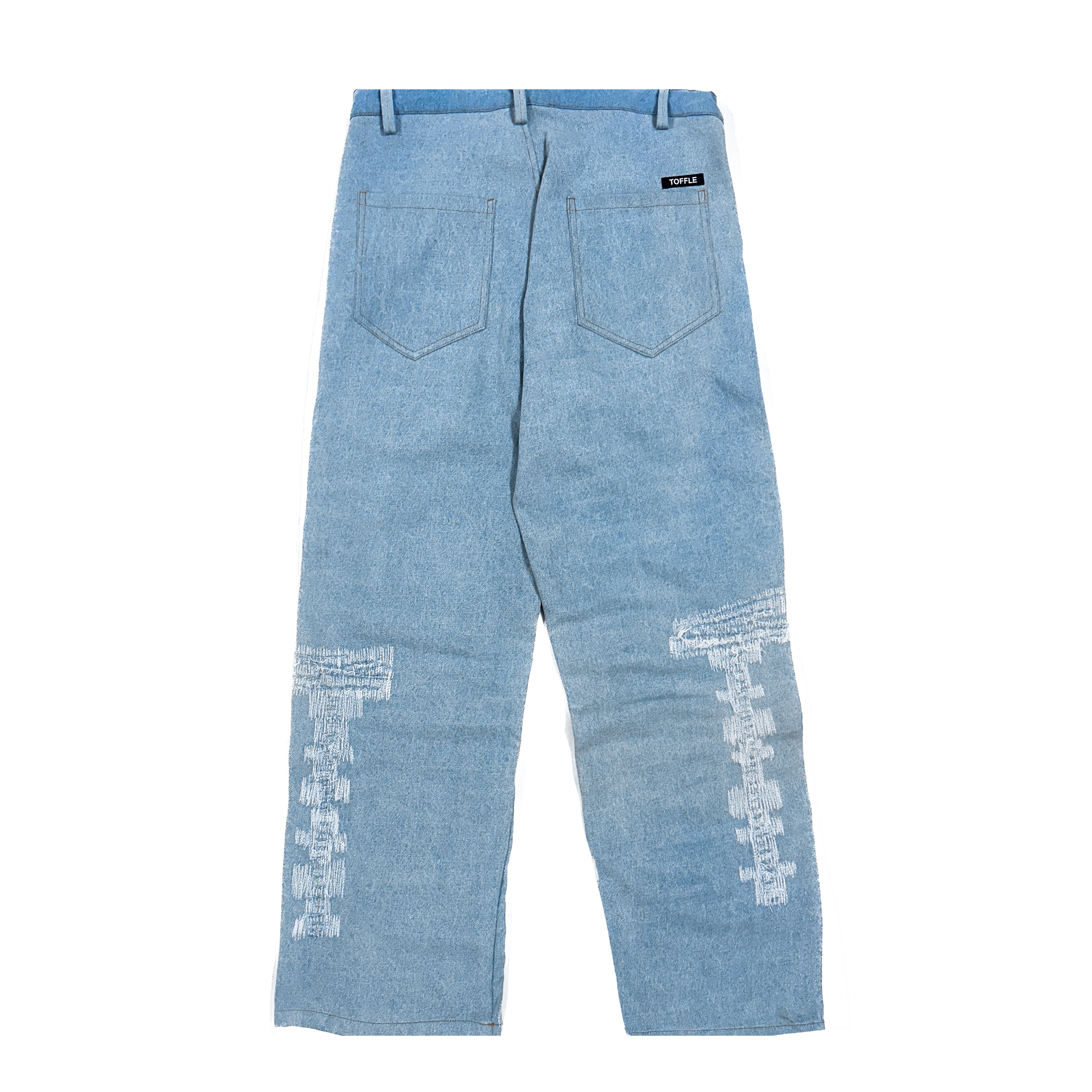 Distressed Blue Jeans