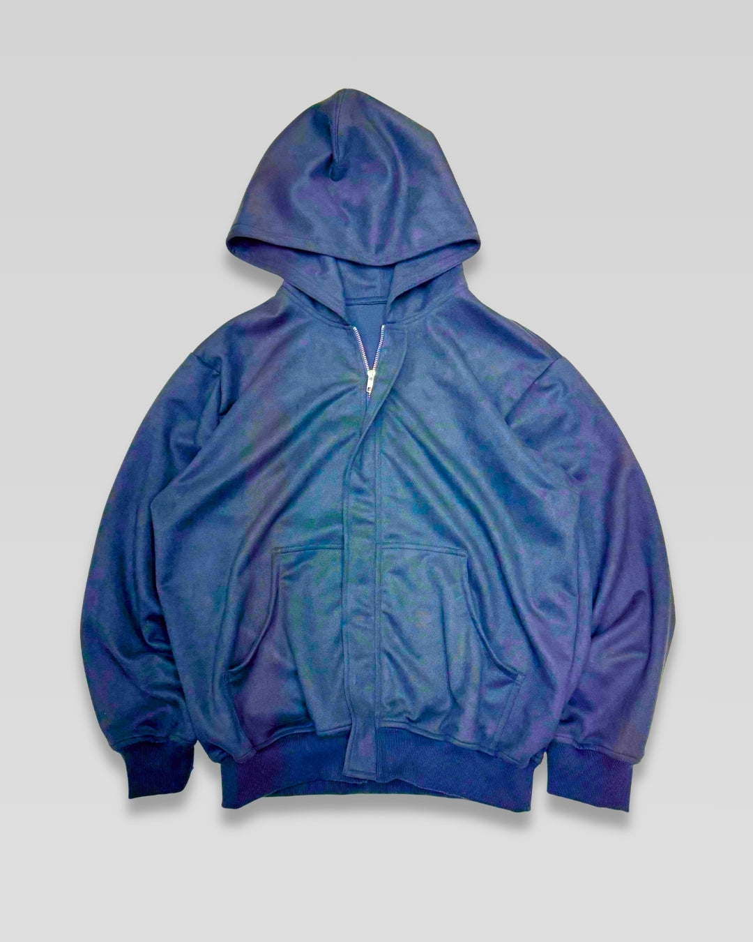 Suede Zipper Hoodie