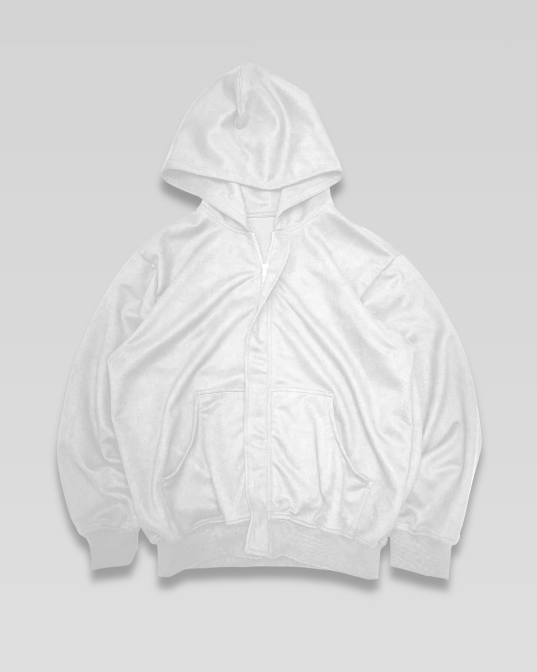 Suede Zipper Hoodie