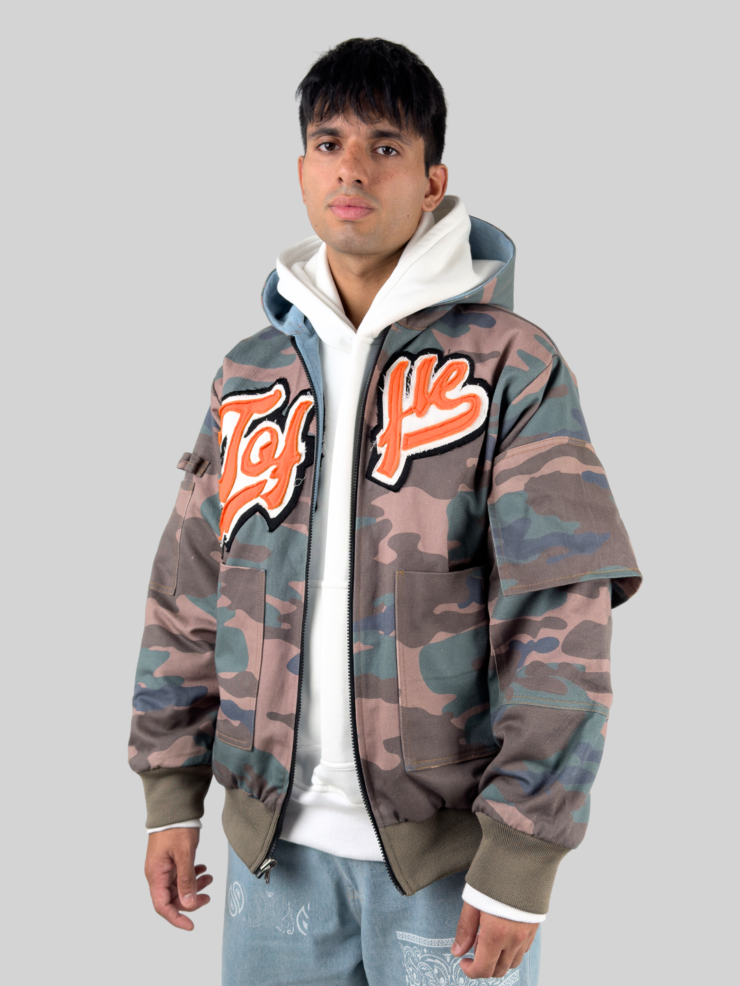 Denim Camo Reversible Jacket