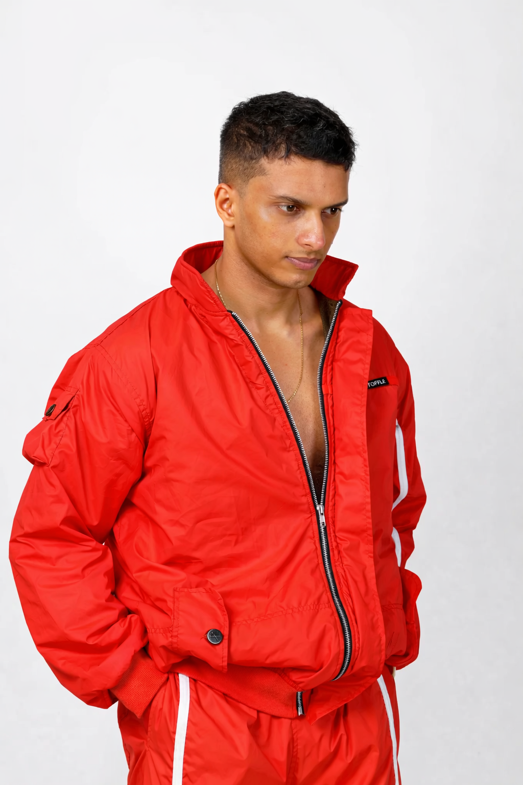 Nylon Athletic Bomber Jacket