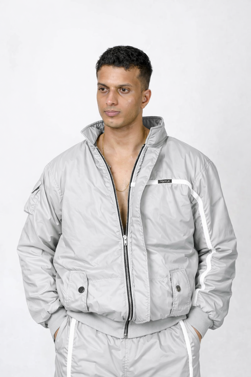 Nylon Athletic Bomber Jacket