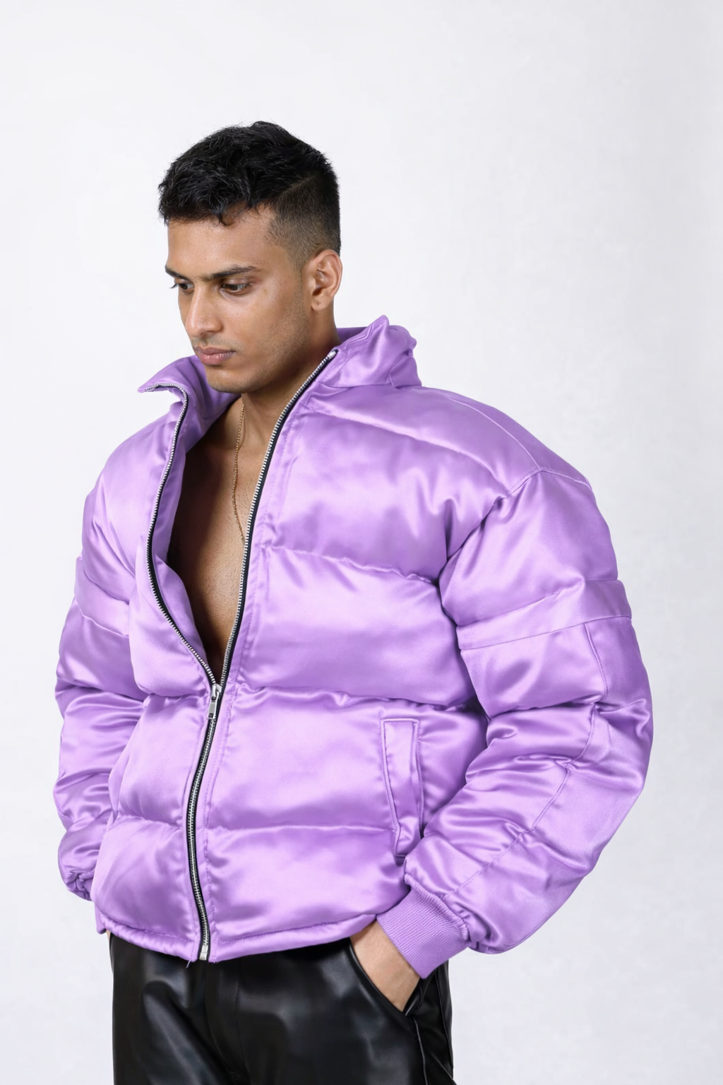 Satin Puffer Jacket