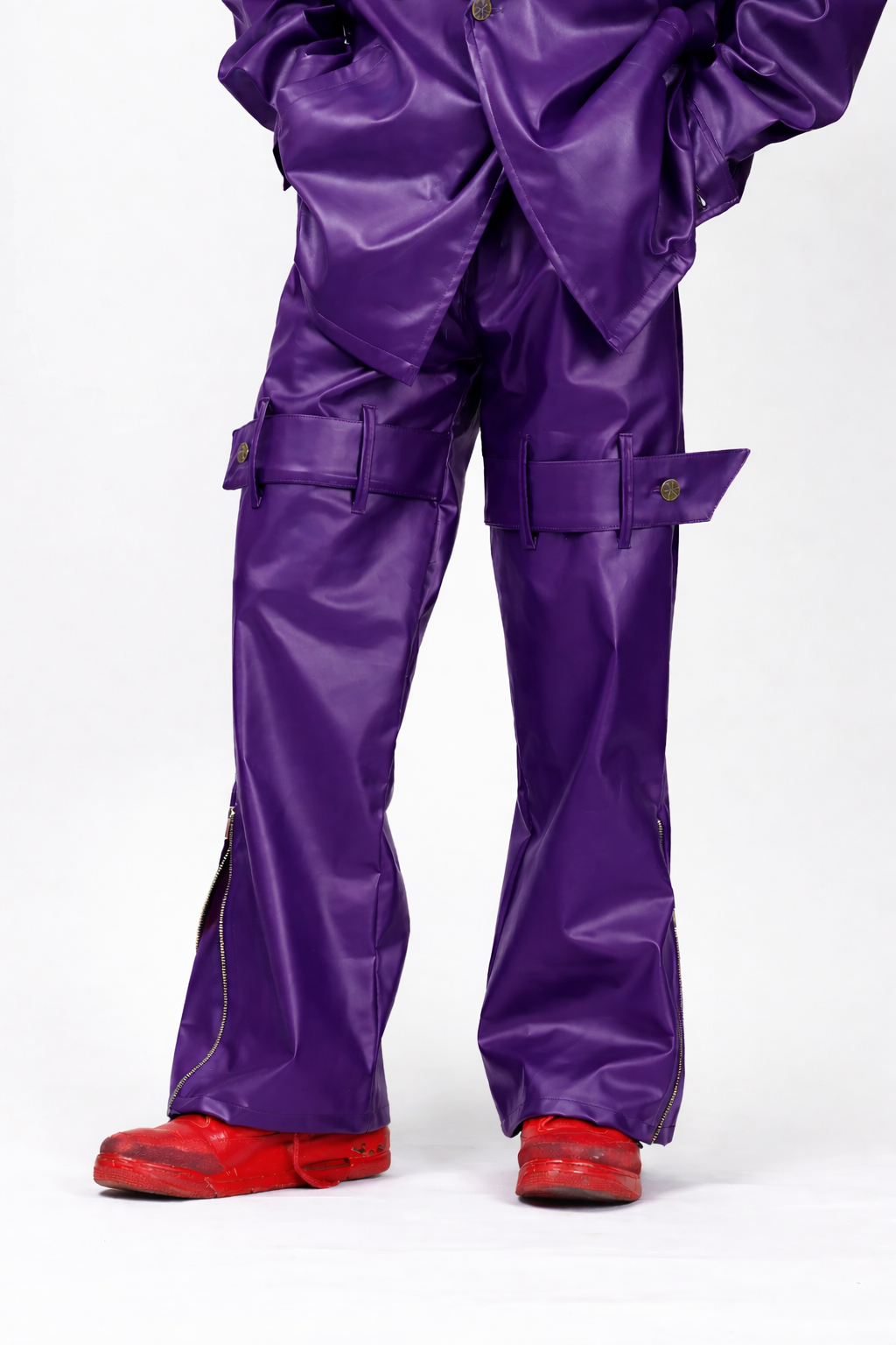 Leather Utility Jeans