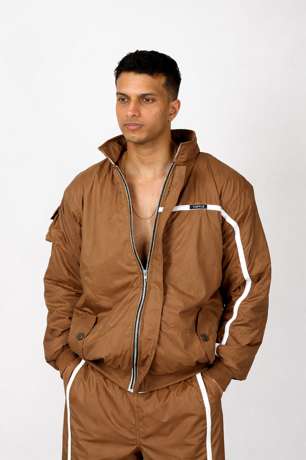 Nylon Athletic Bomber Jacket