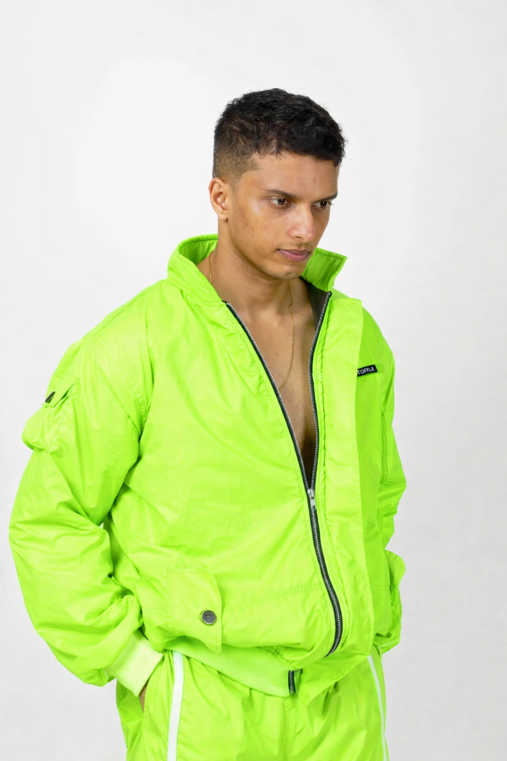 Nylon Athletic Bomber Jacket