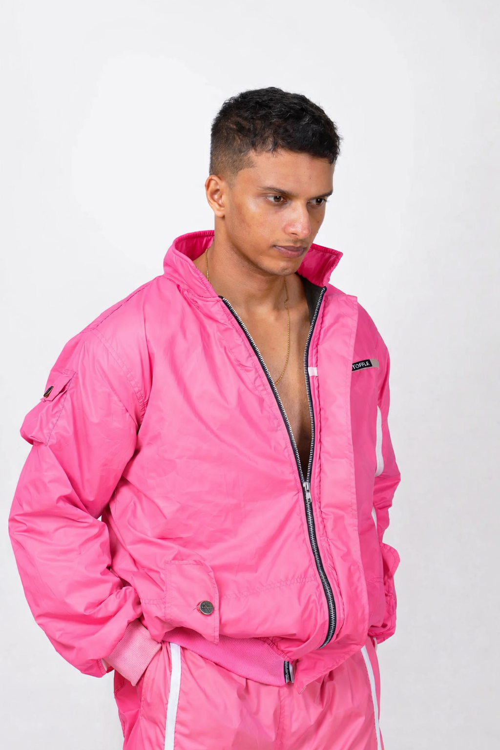 Nylon Athletic Bomber Jacket
