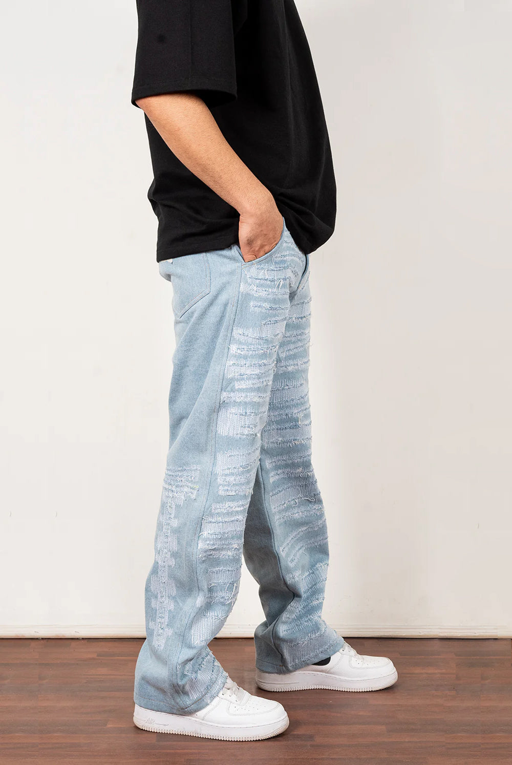 Distressed Blue Denim