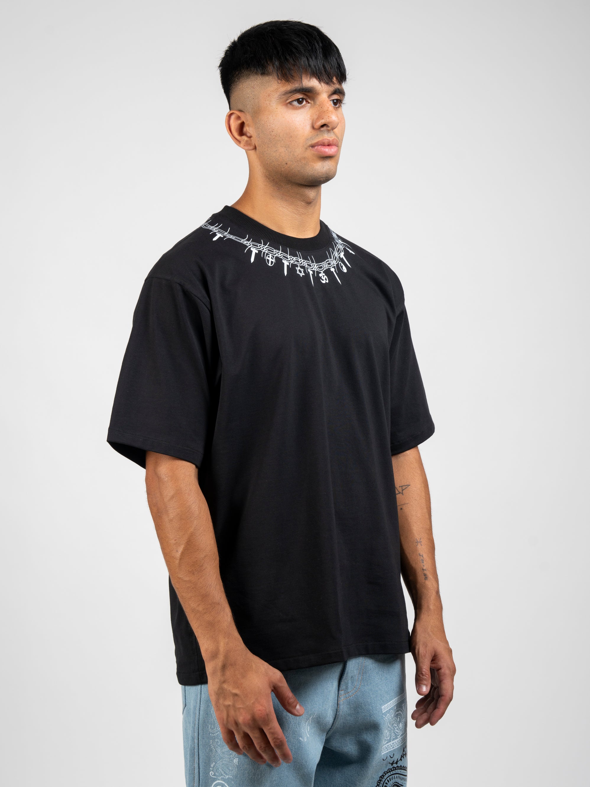 Black Religious Necklace T-shirt