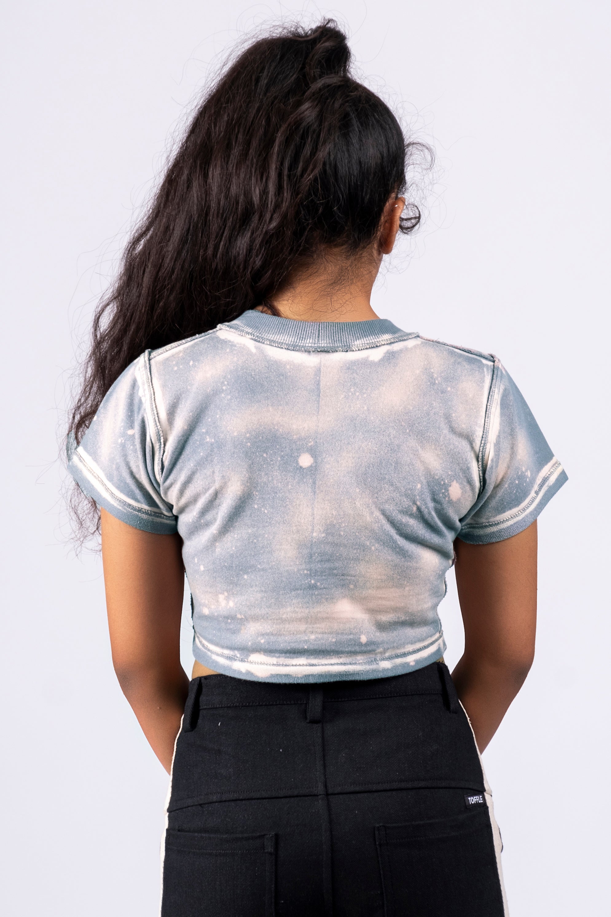 Washed Charcoal Crop Top