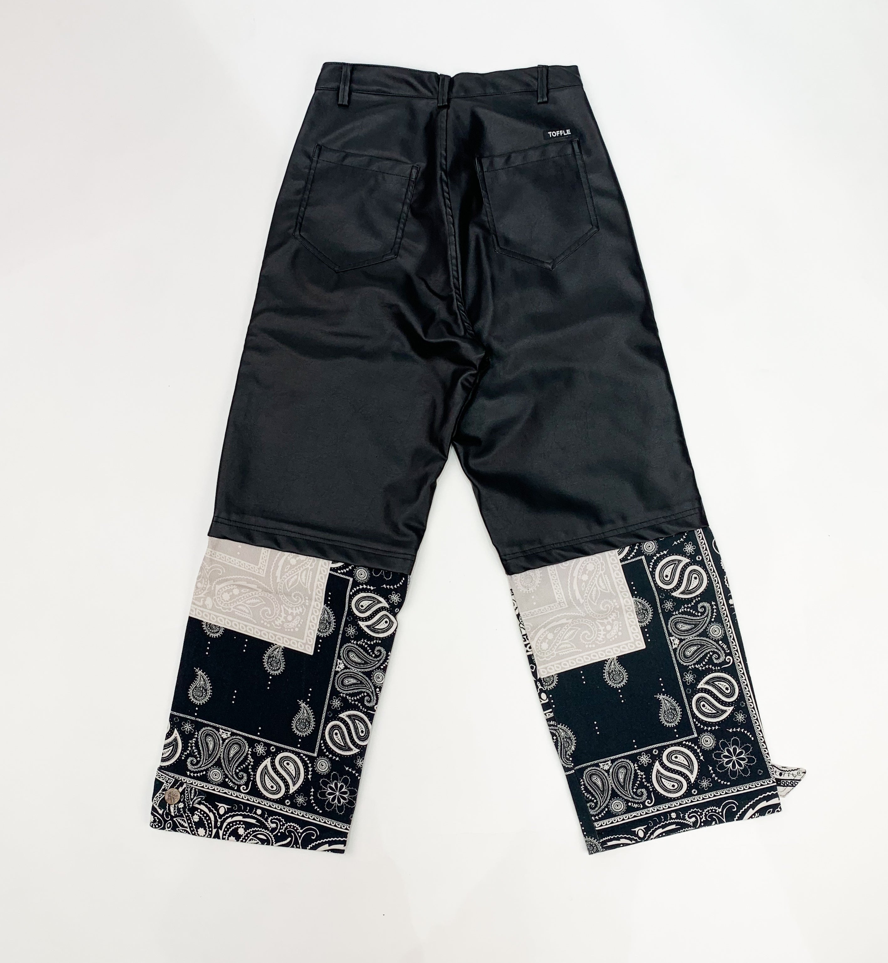 Leather Paisley Black Denim