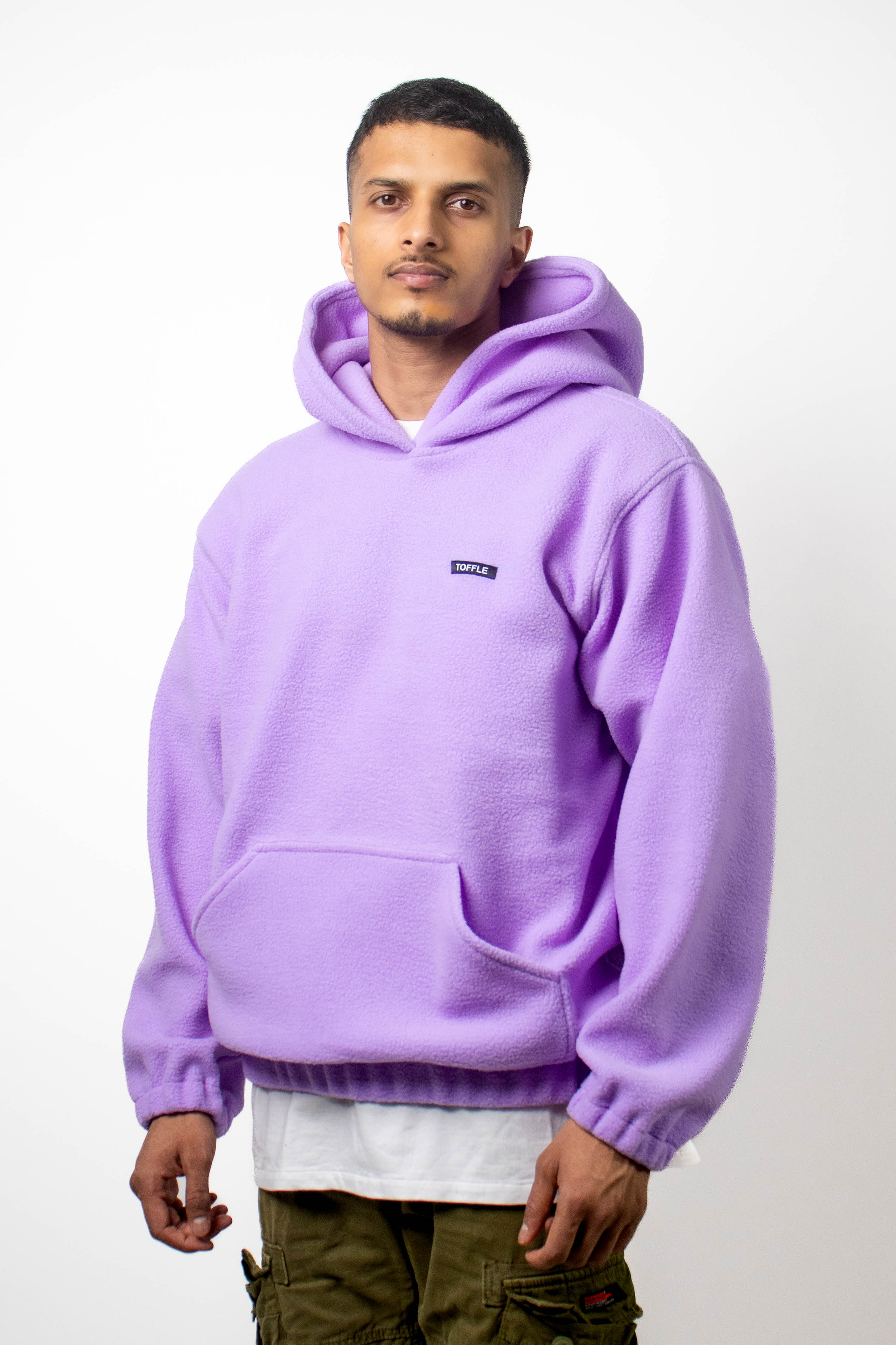 Fleece top with hoodie