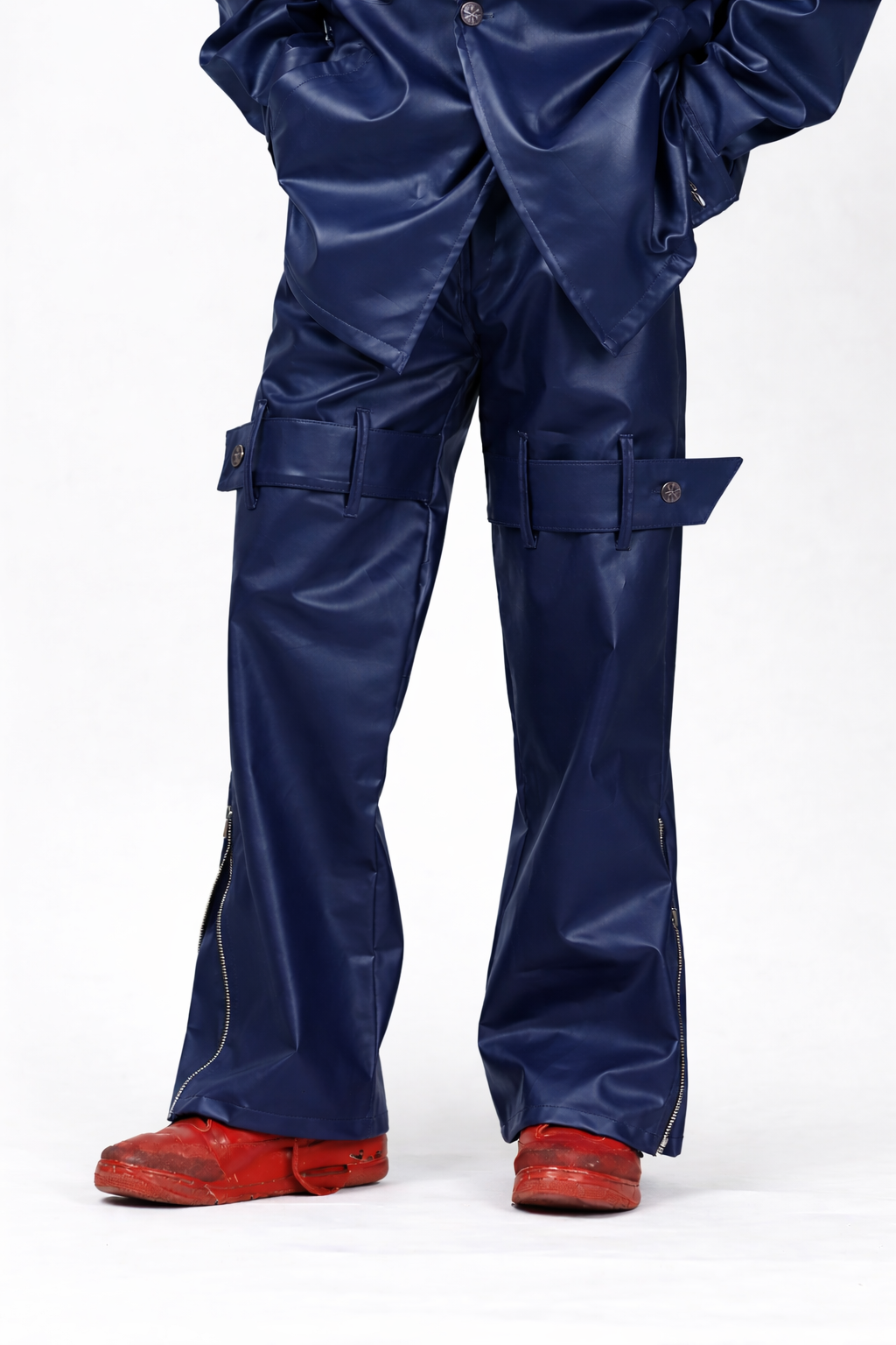 Leather Utility Jeans