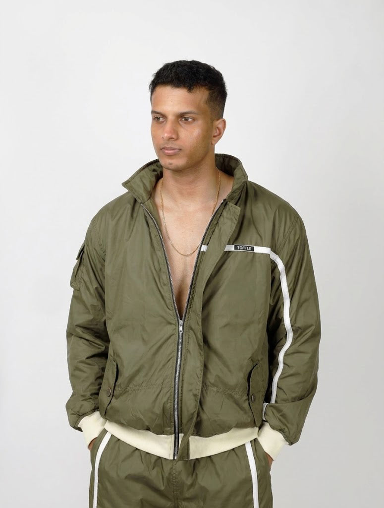 Nylon Athletic Bomber Jacket