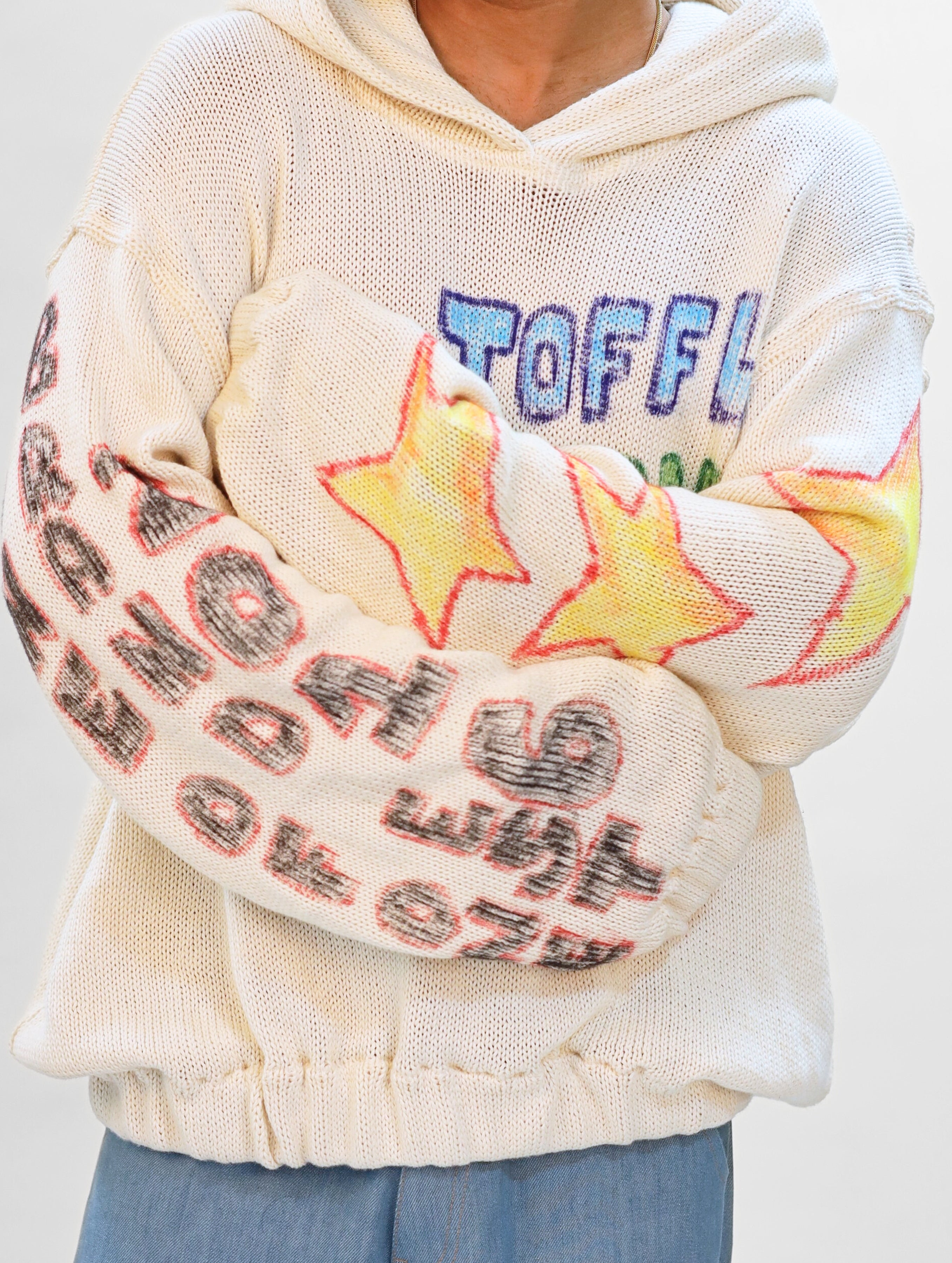 Knit Sweater Colored Hoodie