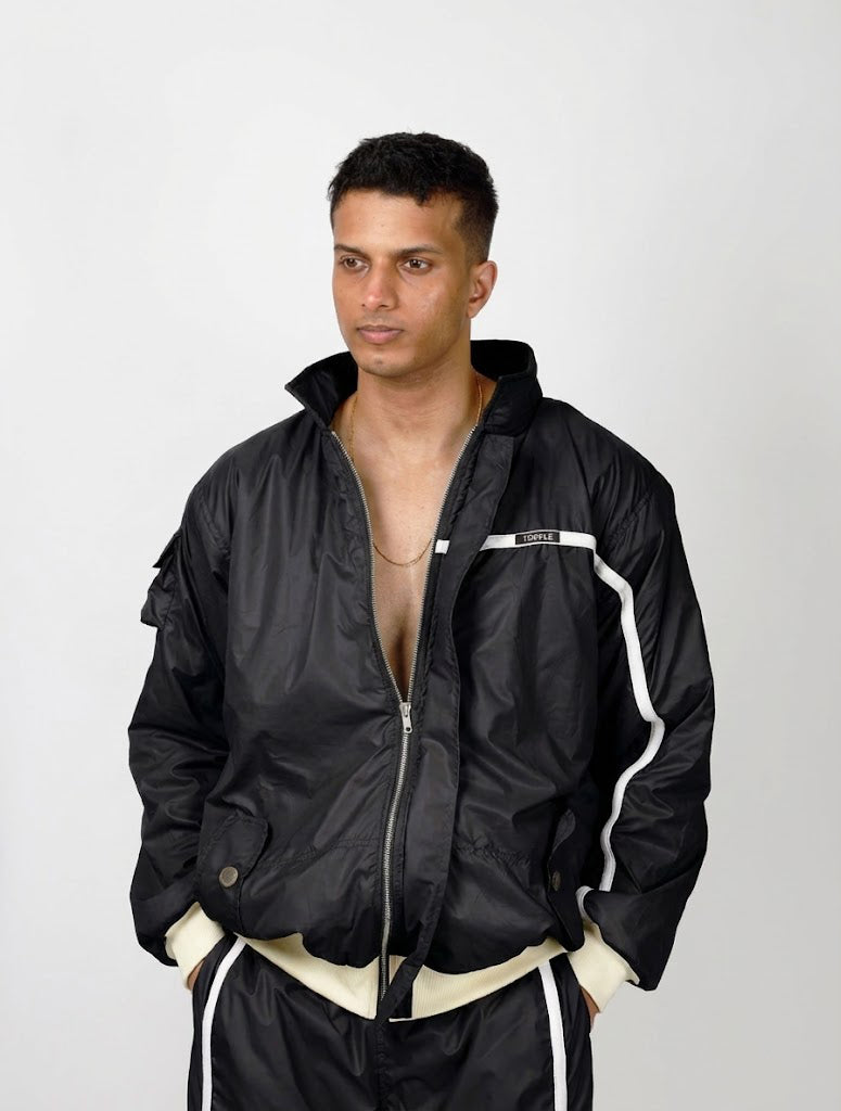 Nylon Athletic Bomber Jacket