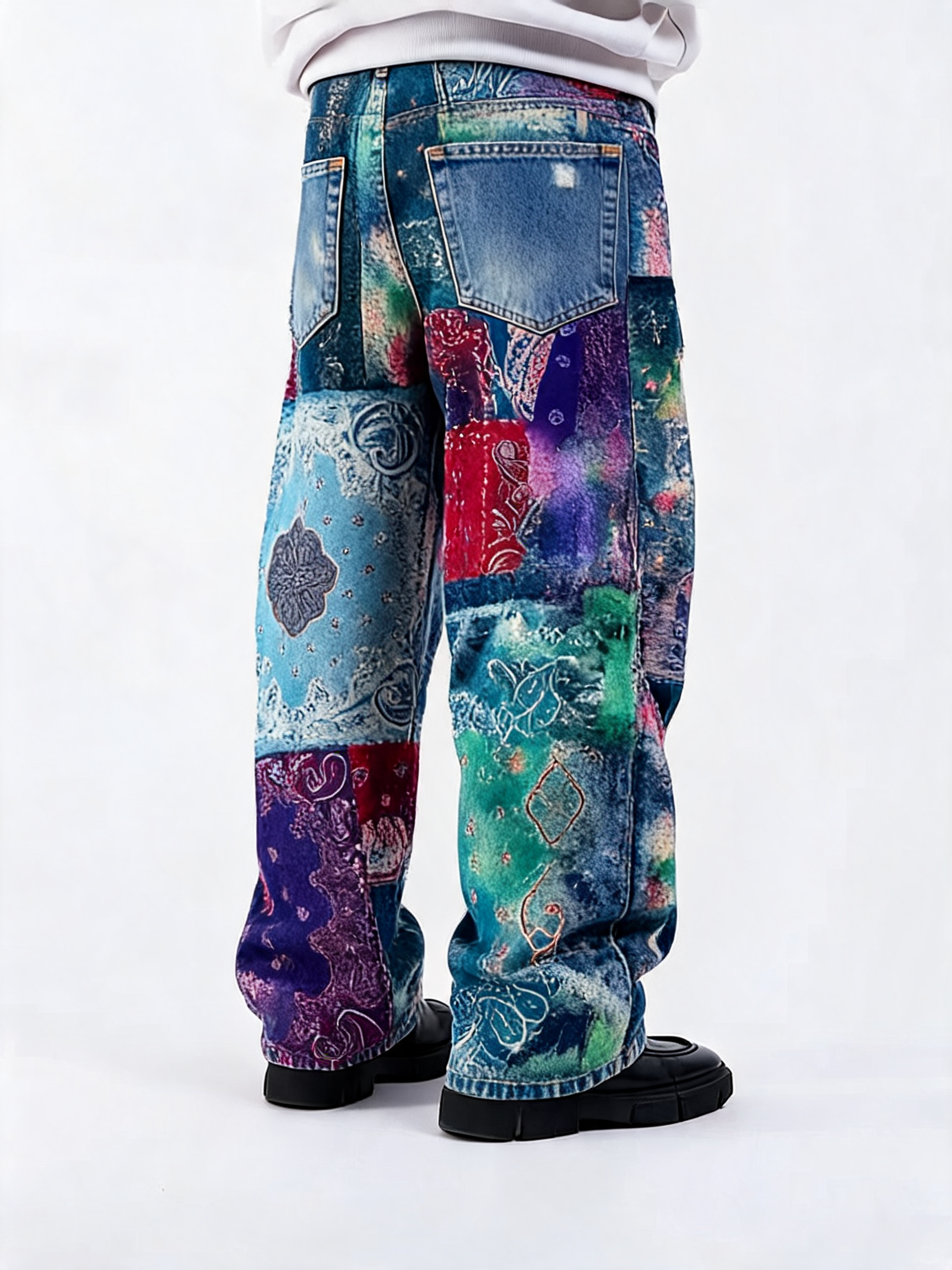 Sashiko-Paisley Jeans