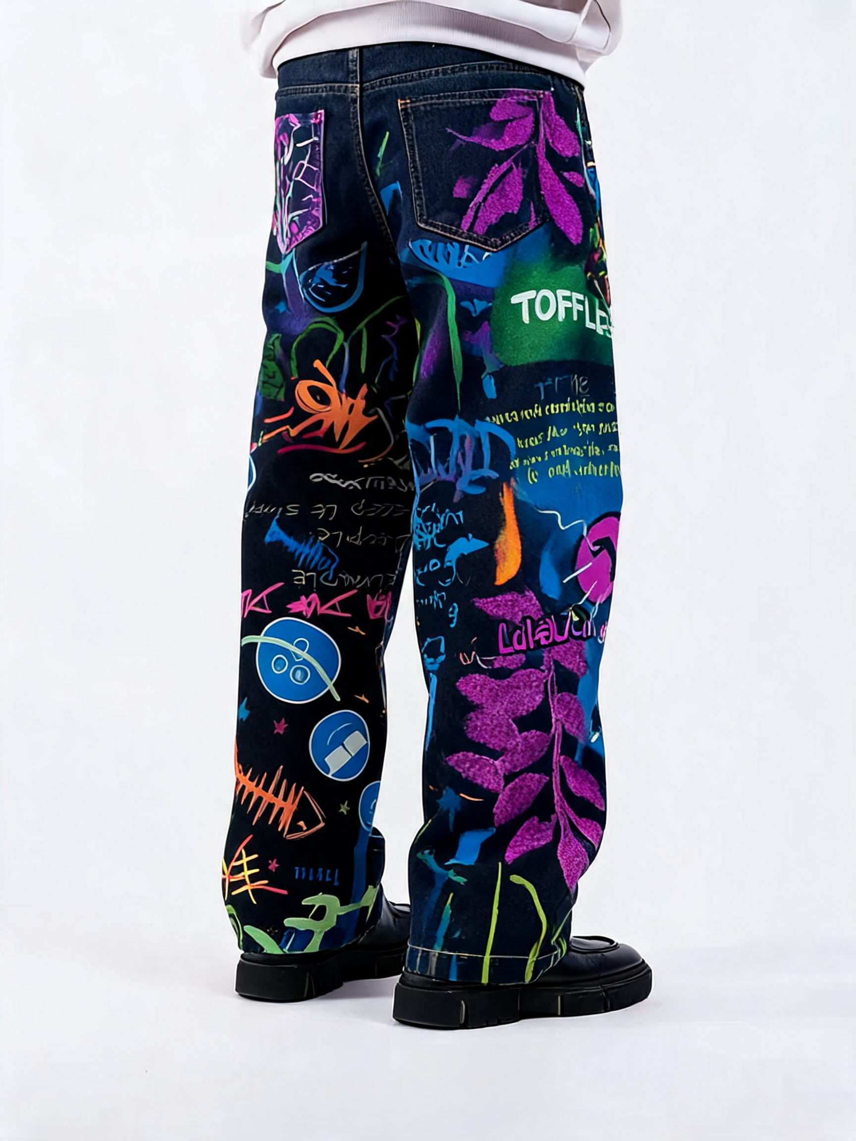 Graffiti Black Jeans